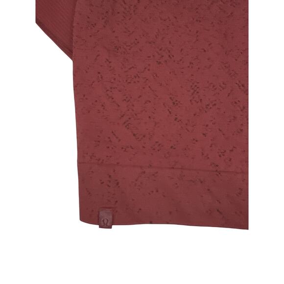 Lululemon Rest Less Cropped Half-Zip Herringbone Fade Mulled Wine/French Press - Picture 6 of 7